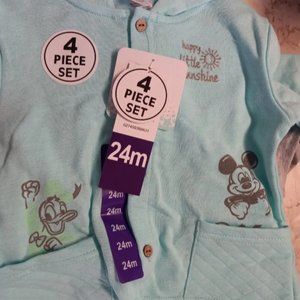 Disney 4pc Mickey and Donald Duck Outfit